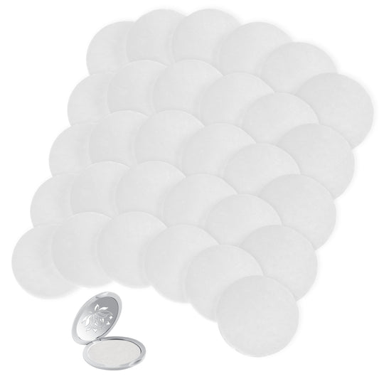 Diffuser Refill Pads, 100 Pcs 1 Inch Round Essential Oil Diffuser Pads Mini Microfibre Perfume Diffuser Pad Unscented Aroma Pads for Humidifier Air Purifier Home Car Plug in Diffuser Refill (White)