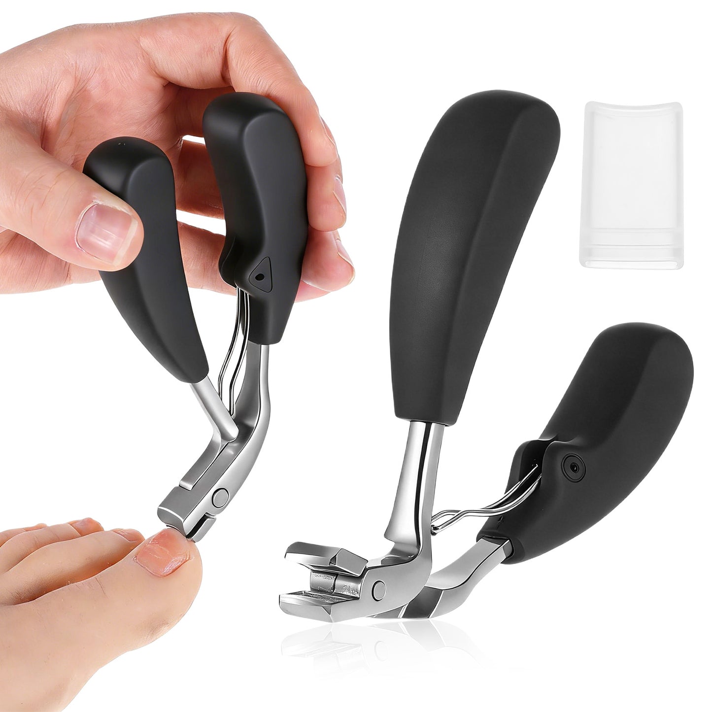 Long Handle Toenail Clippers Heavy Duty Toenail Clippers for Thick Toenails and Fingernails Ergonomic Nail Clipper for Adults Seniors