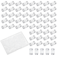 InnoHHustle 500 PCS Clear Rubber Earring Backs, Clear Soft Earring Backs Secure Rubber Earrings Stoppers with Storage Box for Studs Fish Hook Earrings