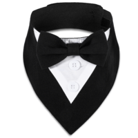 Formal Dog Tuxedo Wedding Dog Bandana, Adjustable Dog Bow Tie Collar Bandana Dog Birthday Party Outfit Formal Dog Wedding Tux Suit with Bowtie Costume for Small Medium Large Dogs Pets(M, Black)
