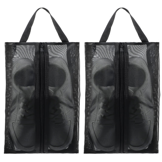 2 Pcs Shoe Bags for Travel, Water Resistant Travel Shoe Bags Golf Shoe Bag Used As for Storage or Shoe Travel Bag Translucent Design Protable Gym Shoe Bag with Zipper Dust Bags
