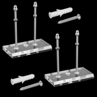 Gtziqa 2 Pack Skateboard Wall Mount, Skateboard Hanger with Installation Screws, Skateboards Deck Wall Mount Skateboards Rack for Display And Storage Snowboards Scooters Longboards