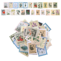 Vintage Postage Stamp Stickers for Scrapbook, 92Pcs Deco Paper Stickers for Scrapbook Card Junk Journal Planner Diary Envelope Letter Collage Album DIY Craft Decoration, 23 Patterns