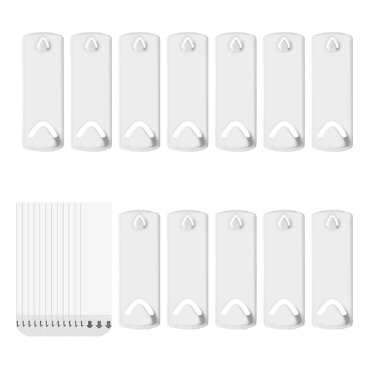 12 Pcs Picture Hangers Hang Pictures On Wall Without Nails, Picture Hangers for Sawtooth/Wire Back Frames Sawtooth, 12 Large Removable Adhesive Strips Damage Free Picture Hanging Hooks