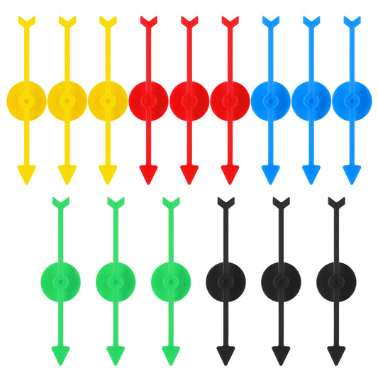 15 PCS Arrow Game Spinners, 3.94in 5 Colors Plastic Spinners for Board Game Spinners for Activities DIY Projects, Party Spinners Plastic Craft Board Games Accessories