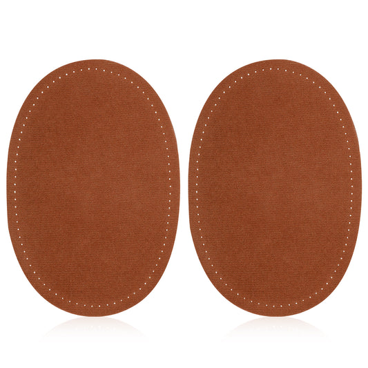 2 Pcs Elbow Patches Sew-On Fabric Iron-on Patches Elbow Sweater Jackets Trousers Patches Large Oval Elbow Knee Patches Restoration Accessories Suede Craft Supply Sewing Appliques, Suede Fabric Brown