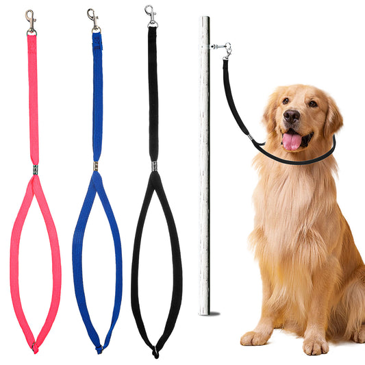 3 PCS Grooming Loop for Dogs, Adjustable Dog Grooming Leash Nylon Restraint Noose, Groomers Helper Dog Bath Leash Adjustable Fixed Dog Cat Safety Rope for Pet Grooming Table Bathtub Pet Bathing Suppli