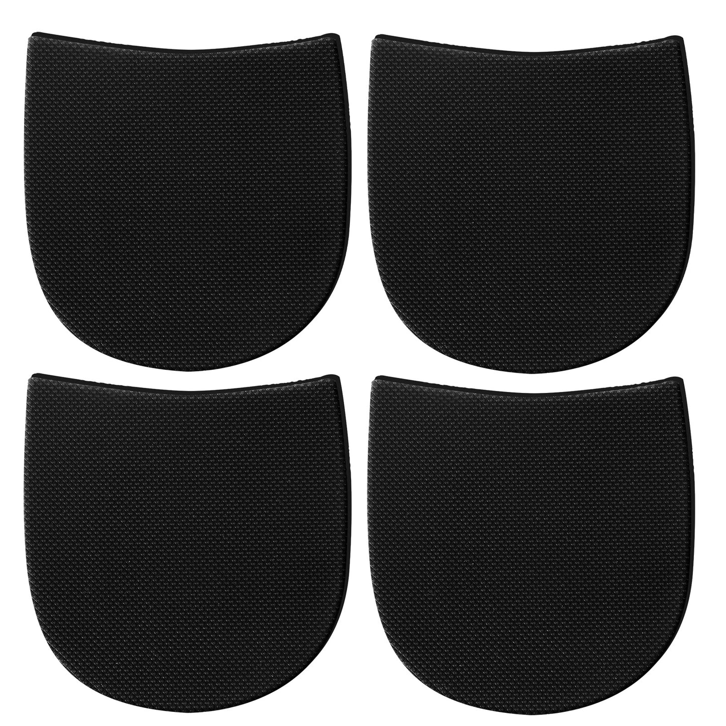 Vin Beauty 4 Pcs Boot Heel Replacement, Shoe Heel Repair Anti-Slip Pads Rubber Cowboy Boot Heels Replacement Shoes Heels Repair for Men's and Woman's Boots, 5/32 Inch (4mm) Thick, 2 Pairs Black