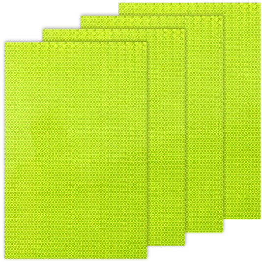 FdcLixuvol 4 Sheets 11.8" x 7.9" Adhesive Reflective Stickers, Waterproof Self-Adhesive Safety Stickers High Visibility Reflective Tape for Car Truck Trailer Motorcycle Bicycle Mailbox