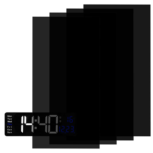 Hariendny 4 Pcs Light Dimming Stickers 8 x 4 Inch LED Light Blocking Stickers Self-Adhesive LED Filters Dimming Sheets for Electronics LED Light Alarm Clock Monitor