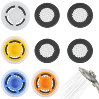 8Pcs Shower Head Flow Restrictor Shower Flow Reducer Limiter Set, Water FlowSaver Adapter with 4 Filters for Bathroom(1.5/1.8/2.2/2.5 GPM, 14mm Connector)
