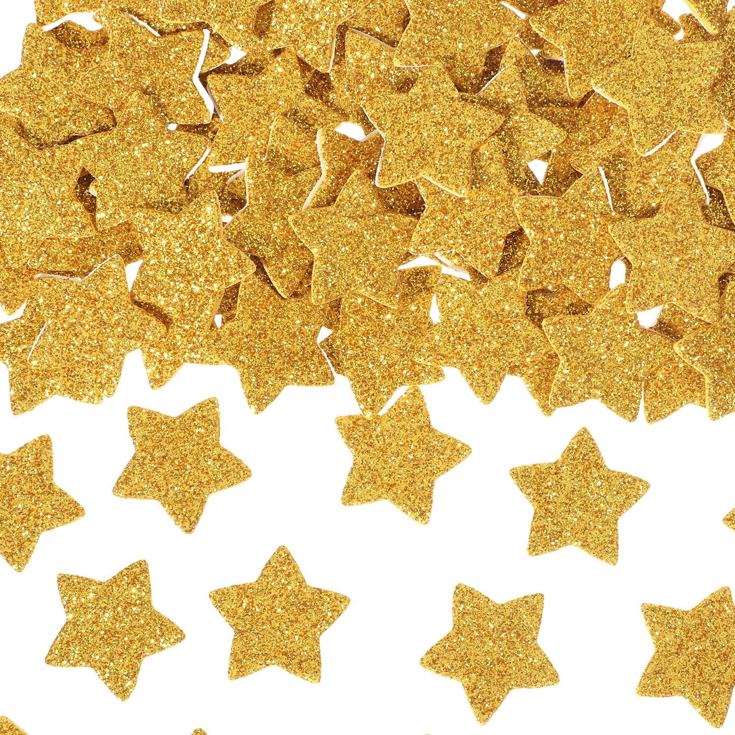 120 Pcs Glitter Star Foam Stickers, Self Adhesive Glitter Foams Sticker Large Sticky Stars Decals Decorations Supplies for Crafts Scrapbook DIY Home Party Decor Graduation (1 Inch)