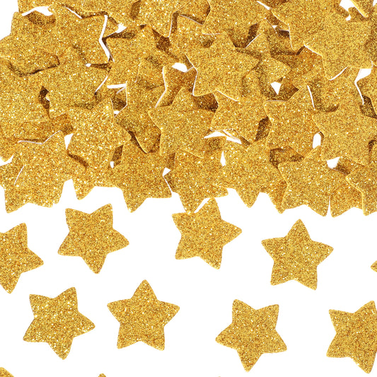 120 Pcs Glitter Star Foam Stickers, Self Adhesive Glitter Foams Sticker Large Sticky Stars Decals Decorations Supplies for Crafts Scrapbook DIY Home Party Decor Graduation (1 Inch)