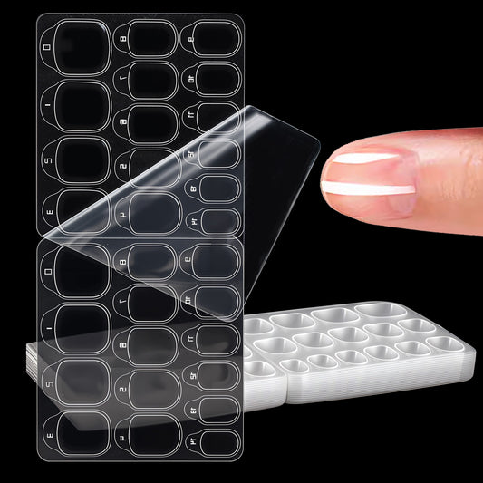 10 Sheets Clear Nail Adhesive Tabs 300 Pcs Press on Nail Adhesive Tabs 15 Sizes Waterproof Fake Nail Glue Sticker Double Sided Jelly Glue Sticky Nail Bond for Manicure Nail Glue Tabs No Crease