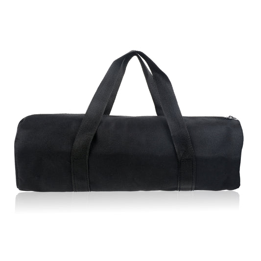 12 Inch Small Tool Bags for Men Canvas Tool Pouch Large Capacity Wide Mouth Tool Bag Zipper Tool Storage Bag Tool Tote Bag Power Tool Organizer for Electricians Mechanic Storage Wrenches Pliers Black
