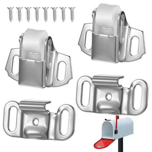 Heavy Duty Large Jumbo Roller Catch Latch, Mailbox Replacement Roller Catch Latch with Screws, Roller Wheel Spring Door Catch Latch for Closet, Cabinet, Rv, Doors