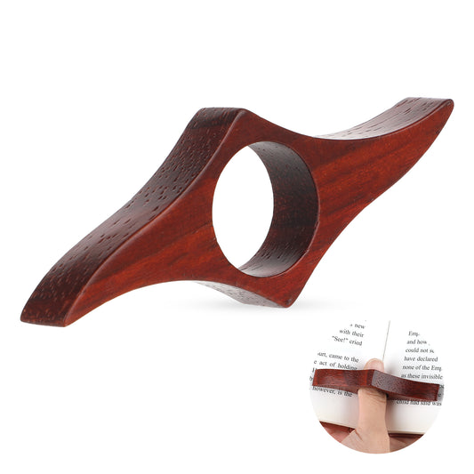 Thumb Book Page Holder, Handmade Walnut Bookmark Natural Wood Book Opener Holder Novel Reading Accessories for Book Lovers, Gifts for Reader, Teacher, Students, Bookworm, Librarian, Book Accessories