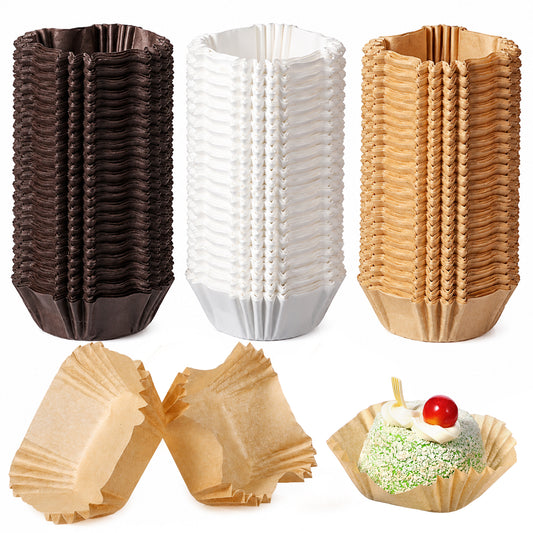 300PCS Square Brownie Paper Baking Cups Pan Liners Mini Cupcake Liners