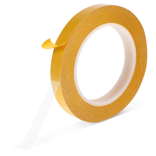 Ultra Thin Double Sided Tape, 164 FT Clear Double Sided Sticky Tape High Adhesive Mounting Tape Two Sides Tape for DIY Crafts Scrapbook Gift Wrapping Card Making Fixed Clothes Woodworker, 0.6" x 164ft