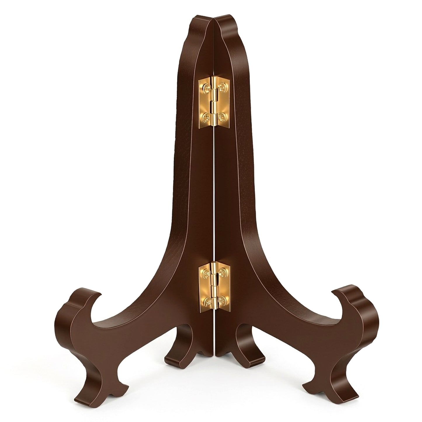Alrhso 4" Long Wooden Display Stand Wooden Easel Plate Holder for Display Photo Decorative Plates Artwork Picture Frame (Dark Red)