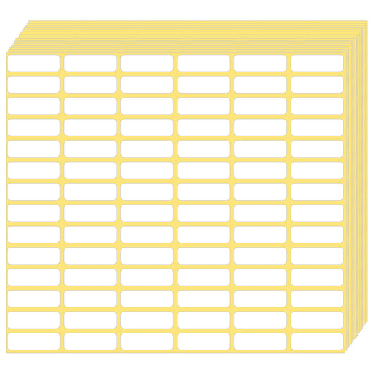 1680Pcs White Small Labels Stickers, 0.4" x 0.8" Multi-Use Removable Blank Price Labels Waterproof No Residue for Office, Home, Supermarket