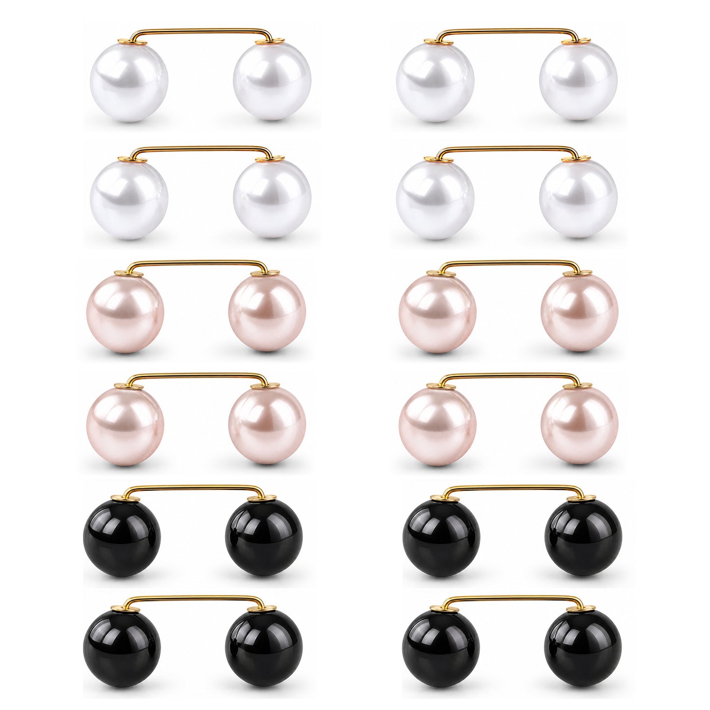 Fibraze 12PCS Shirt Pin Pearl Pins for Clothes Styling Pins for Shirts
