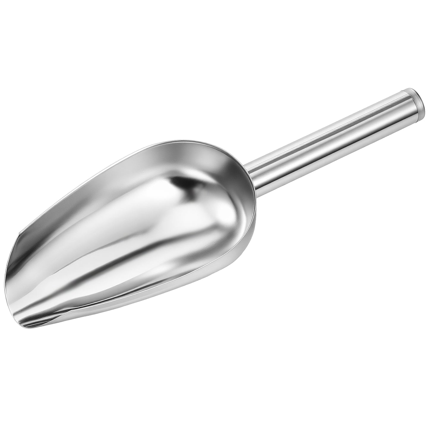 Stainless Steel Ice Scoop, Small Metal Ice Scoop for Bucket and Freezer, Multi-Purpose Kitchen Scoops for Food and Coffee, Silver