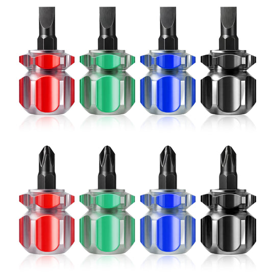8 PCS Sewing Machine Screwdriver Set, Stubby Screwdriver Small Flathead Screwdrivers Short Phillips Screwdrivers, Compact Tiny Tools for Sewing Machines DIY Repair