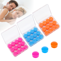 18 Pairs Silicone Ear Plugs for Sleeping,Reusable Moldable Ear Plugs with Case Soft Silicone Earplugs for Work Swimming Concert Airplane