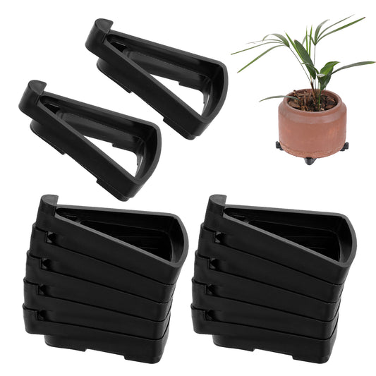 Hariendny Pot Feet for Outdoor Planters, 12 PCS Plant Pot Feet, Invisible Flower Pot Risers Toes, Plant Risers for Pots Outdoor, Prevent Stains and Water Damage(Black)