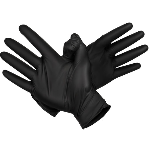 Bruislard 5Pairs Hair Dye Gloves Reusable Cleaning Gloves Black Rubber Glove Non-slip Bouncy Professional Hair Coloring Accessories for Salon Hairs Dyeing(Medium)