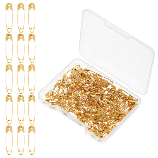 Gold Small Safety Pins, 19mm/0.75Inch Tiny Safety Pins for Clothes Rust Resistant Metal Mini Saftey Pins for Tags DIY Crafts Sewing Jewelry Making (500Pcs/Box)