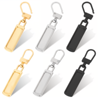 Psyqtsuary 6Pcs Zipper Pull Replacement Detachable Metal Zipper Pull Repair Kit Universal Zipper Pull Tab Fixer Zipper Tab Repair for Jacket Purse Backpack Luggage Boot
