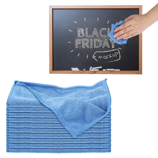 Xyembu 10 Pack Microfiber Cleaning Cloth 6"x6" Reusable Cleaning Rag Fast Drying Kitchen Towels Microfiber Towels Cars Wash Dry Erase Cloth for Housekeeping Home Kitchen Window Bathroom Car(Blue)