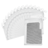 Gtziqa 15 Pcs Aquarium Filter Media Bags, Fine Mesh Filter Bags with Plastic Zipper, Reusable Polyester Net Bag for Activated Carbon, Bio Balls, Ceramic Rings, Fresh Saltwater Tanks (6.3" x 4")