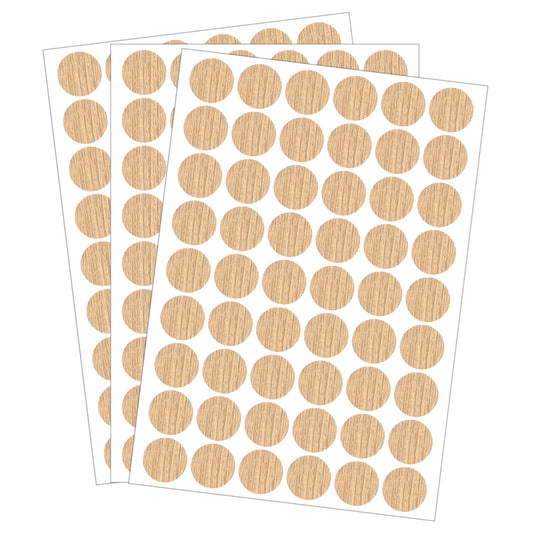 162 Pcs Self-Adhesive Screw Hole Stickers, 21 mm Wood Stickers for Wooden Furniture Cabinet