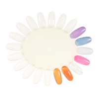 200 PCS Beige False Nail Swatches Wheels, Nail Polish Display Wheel Plastic Nails Art Color Tester Wheels Nails Wheel Swatches Nail-Wheel Art for NailPolish Color Show Nail-Manicure Practice