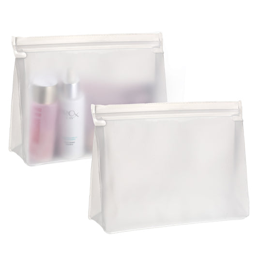 4 Pack Leakproof Clear Toiletry Bags, Cosmetic Bags, Reusable and Easy to Clean, TSA Approved Travel Toiletry Bag, Carry on Airport Airline Compliant Bag, 10 * 7.2in