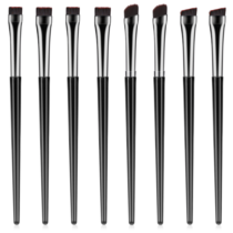 8 PCS Eyeliner Smudge Brush Set, Flat Eyeliner Eyebrow Concealer Brush, Fine Slanted Flat Angle Eye Liner Eyebrow Brush, Eyeshadow Eyeliner Smudge Brush Angled Brush Flat Brush Makeup Tool