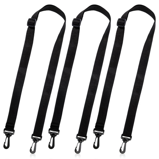 EupHHonycs 3 Pack Black Adjustable Straps with Clips for Bags, Replacement Shoulder Straps for Bags, Bag Strap Replacement for Water Bottle Carrier Sling Bag