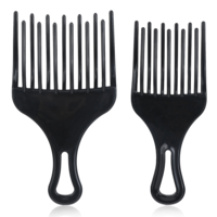 2 Pack Double Fist Hair Lift Combs Large and Small Double Fist Detangler Plastic Detangle Wig Braid Pick Hair Styling Tool Detangling and Lifting Comb for Women and Men(2.6 x 6.4 Inch, 3.8 x 7 Inch)