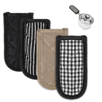 Vin Beauty 4PCS Pan Handle Cover, Hot Handle Holders Cast Iron Handles Covers Heat Resistant Machine Washable Hot Handles Cover for Home Kitchen Cooking Tools Winter (Classic Styles)