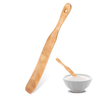 11 Inch Skinny Wooden Spurtle for Sourdough Starter, Blender Spatula Sourdough Mixer, Bread Stirring Spatula Teak Utensil Tool, Spurtles Kitchen Tools, Flat Stirring Stick Bread Spatula