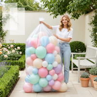 2Pcs Balloon Bags for Transport 98.4 X 59 Inch Extra Large Balloon Transport Bags Clear Plastic Storage Bag for Christmas Trees Giant Carrying Bag for Wedding Balloons Delivery Birthday Party