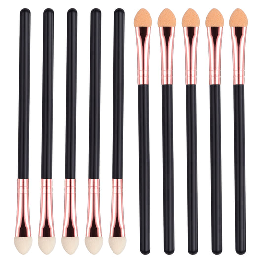 10 PCS Double Sided Sponge Makeup Brushes Reusable Eyeshadow Applicators Portable Makeup Brushes for Women Washable Foam Eye Shadow Applicator Sticks Professional Makeup Applicator Tool for Women