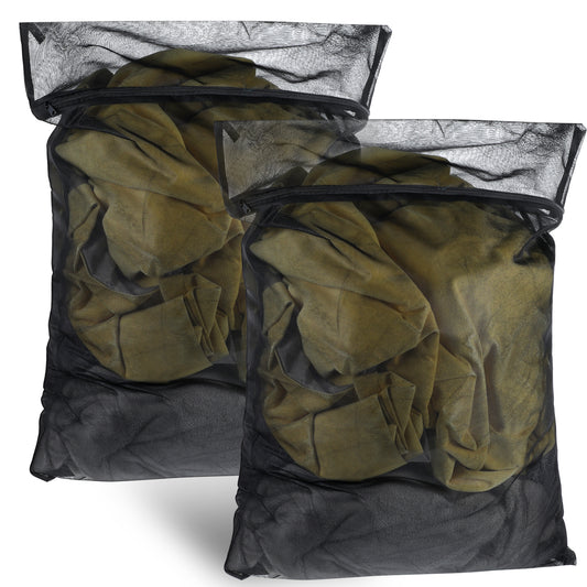 2 Pcs Mesh Laundry Bags for Socks, Machine Washable Sock Laundry Bag Mesh Delicate Laundry Bags for Washing Machine Bag Mesh Large Lingerie Wash Bags Zippered Garment Washing Net for Underwear Sweater