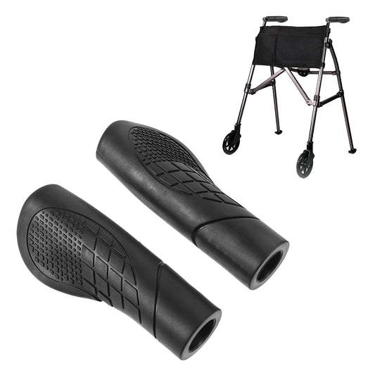 2 Pcs Rollator Hand Grips, 1 Inch Universal Rollator Handle Covers, Wheelchair Hand Grip, Anti-Slip Comfort Walker Grip Pads, Transport Chair Hand Grip, Wheelchair Replacement Parts Accessories