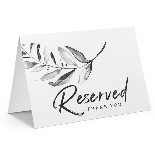 20 Pcs Leaf Reserved Signs, Double-Sided Reserved Table Signs