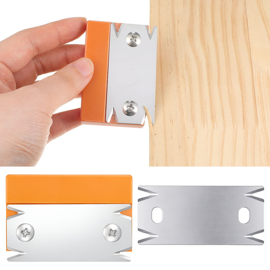 Laminate Edging Trimmer, Woodworking Edge Trimmer Mini Stainless Steel Banding Trimmers Blade Cutter Wood Working Tool Hand Planer for Woodworking, Durable Trimmers for Veneer, PVC, ABS, Wood (Orange)