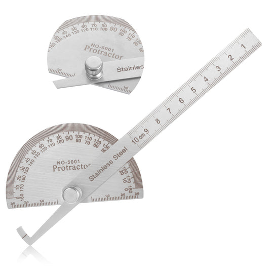 Stainless Steel Angle Protractor Angle Ruler Finder 0-180 Degrees 10 cm Woodworking Ruler Adjustable Angle Protractor Angle Finder Ruler Craftsman Angle Measure Tool Angle Measure Tool